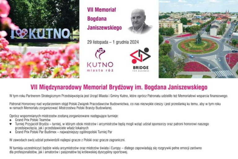 VII Memoriał Bogdana Janiszewskiego - zaproszenie