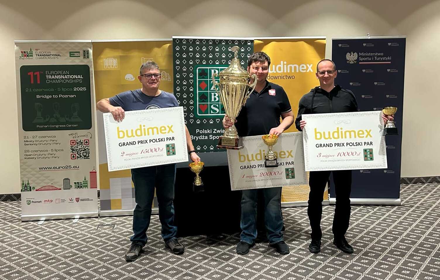 Podium Finału Budimex Grand Prix Polski Par: Jacek Ciechomski (II miejsce), Kamil Nowak (I miejsce), Konrad Araszkiewicz (III miejsce)